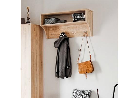 Вешалка настенная В-4, Цвет: Дуб Крафт золотой - фото 2