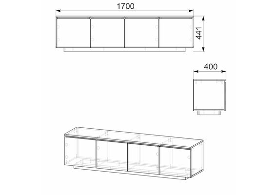 Тумба під телевізор МГ-5 ТВ, Колір: Венге - фото 3