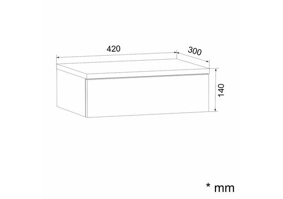 Тумба прикроватная ПКТ-12, Цвет: Ателье светлый - фото 3