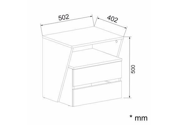 Тумба прикроватная ПКТ-13, Цвет: Ателье комби - фото 5