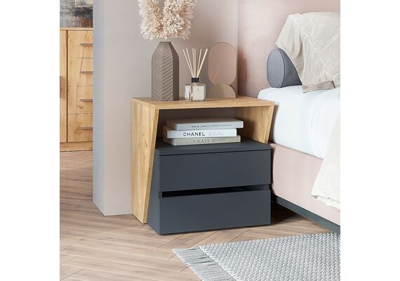 Тумба приліжкова ПКТ-13, Колір: Крафт комбі - фото 3