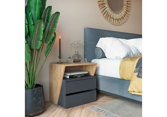 Тумба приліжкова ПКТ-13, Колір: Крафт комбі - фото 4