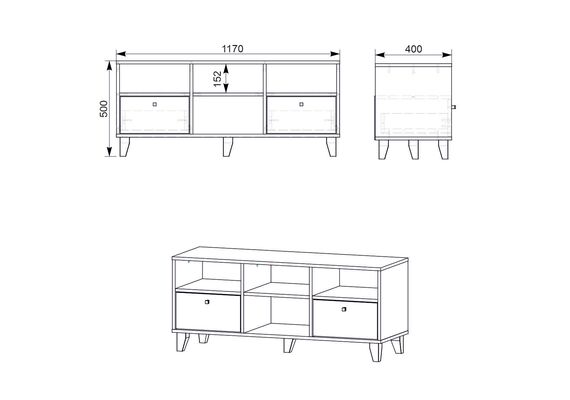 Тумба під телевізор Беліз, Колір: Яблуня - фото 4