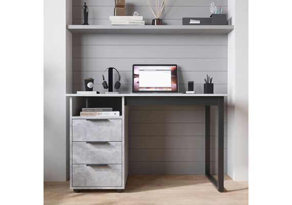 Стіл письмовий Лофт - 8, Колір стільниці: Ательє світлий - фото 3