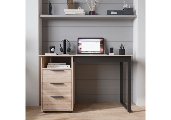 Стол письменный Лофт - 8, Цвет столешницы: Дуб сонома - фото 3