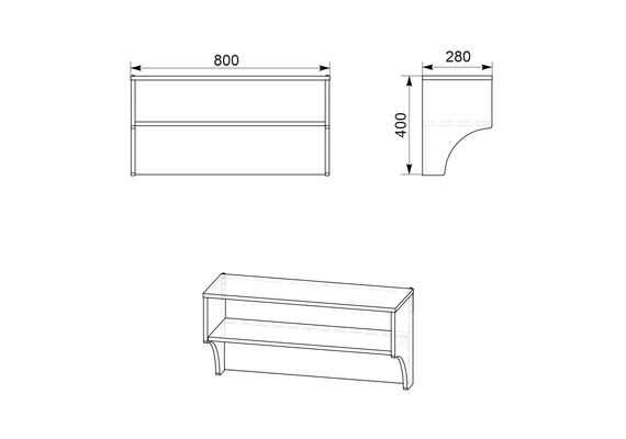 Вешалка настенная В-4, Цвет: Орех - фото 3