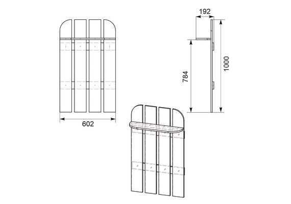 Вешалка настенная В-5, Цвет: Нимфея Альба - фото 3