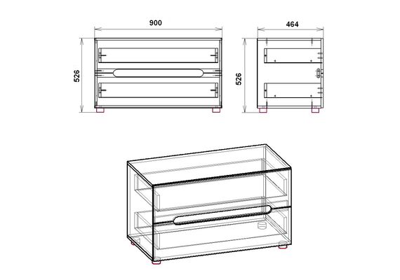 Тумба під телевізор МС ТВ-4, Колір: Яблуня - фото 3
