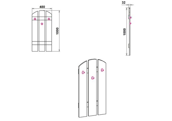 Вешалка настенная В-1, Цвет: Ольха - фото 3
