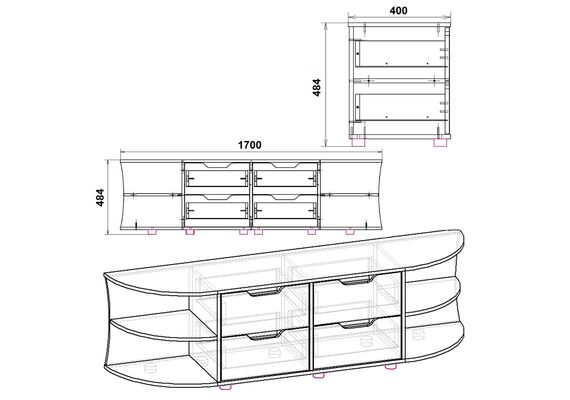 Тумба под телевизор Одесса, Цвет: Бук - фото 3
