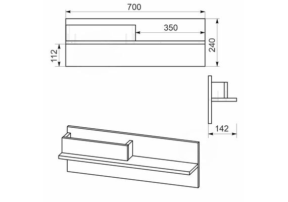 Вешалка настенная В-6, Цвет: Ольха - фото 3