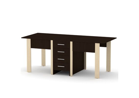 Стіл-книжка - 3, Колір стільниці: Венге комбі 