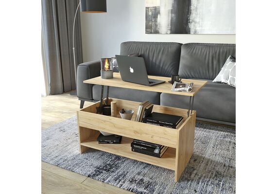 Стол журнальный-трансформер, Цвет столешницы: Дуб Крафт золотой - фото 4