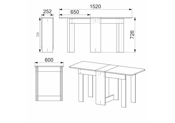 Стол-книжка - 7, Цвет столешницы: Венге - фото 4