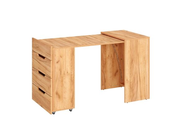 Стіл-трансформер - 2, Колір стільниці: Дуб Крафт золотий 