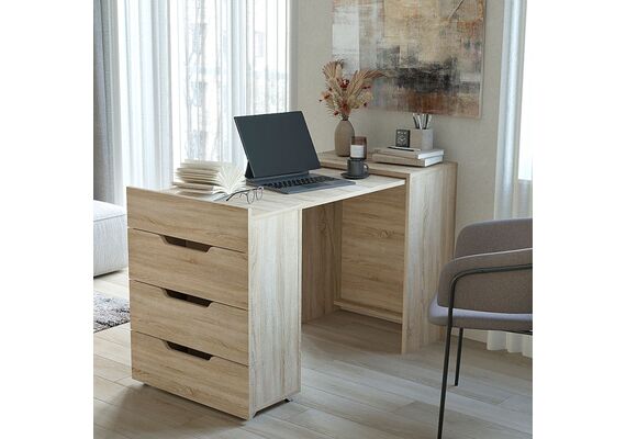 Стол-трансформер - 2, Цвет столешницы: Дуб сонома - фото 3