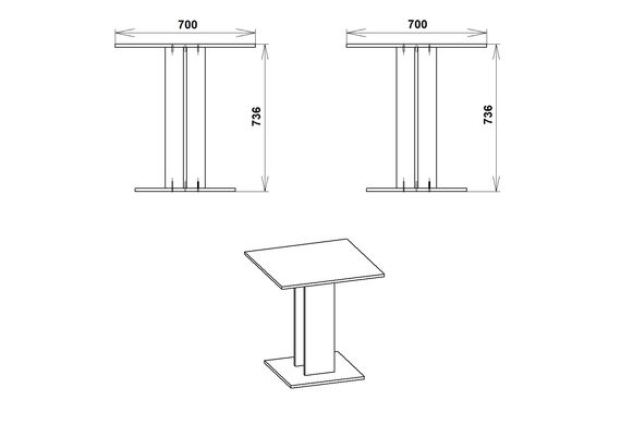 Стол кухонный КС-7, Цвет столешницы: Нимфея Альба - фото 3
