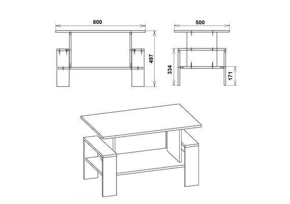 Стіл журнальний Венера, Колір стільниці: Дуб сонома - фото 4