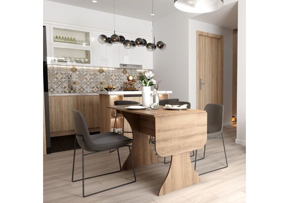 Стол обеденный раскладной - 8, Цвет столешницы: Ольха - фото 3