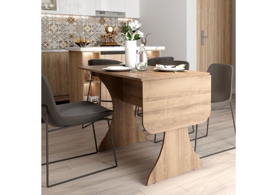 Стол обеденный раскладной - 8, Цвет столешницы: Ольха - фото 2