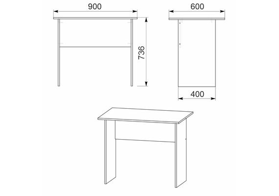 Стіл письмовий МО-3, Колір стільниці: Горіх - фото 4