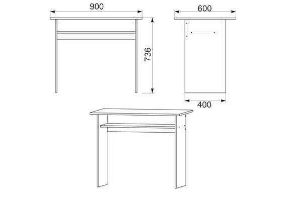 Стіл письмовий МО-4, Колір стільниці: Яблуня - фото 3