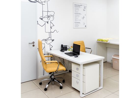 Стіл письмовий на металокаркасі ISMED, Колір стільниці: Білий, Ширина, см: 150, Глибина, см: 60 - фото 5