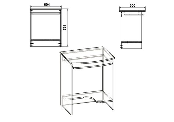 Стіл комп'ютерний СКМ-13 МІНІ, Колір стільниці: Венге - фото 3