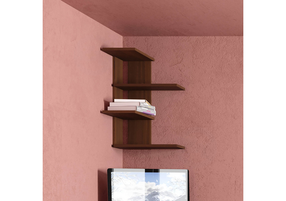 Полиця настінна кутова П-17, Колір: Яблуня - фото 2