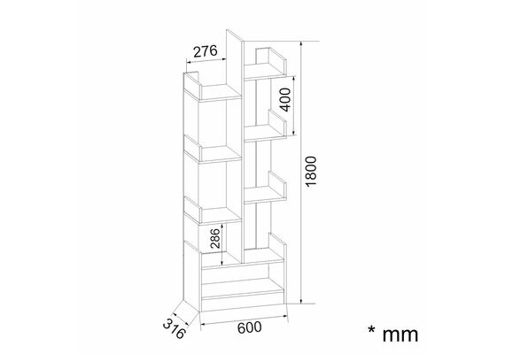 Полиця підлогова П-39, Колір: Дуб сонома - фото 3