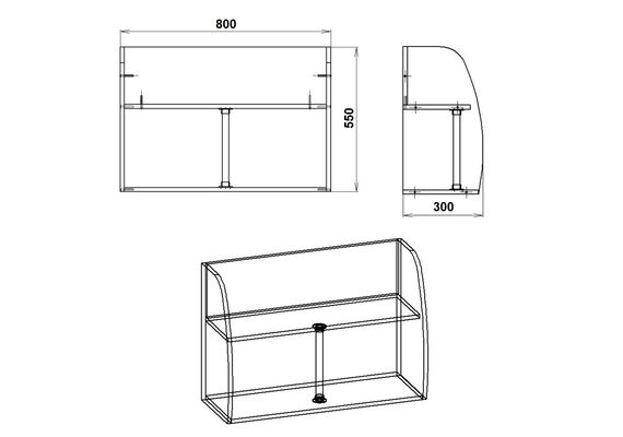 Полка настенная П-11, Цвет: Нимфея Альба - фото 3