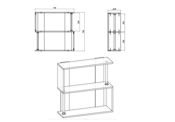 Полка настенная П-12, Цвет: Ольха - фото 4