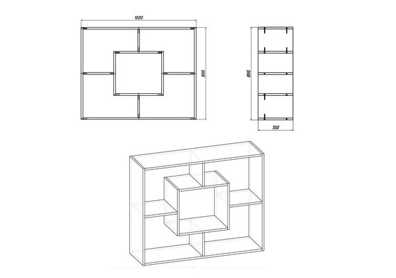 Полиця навісна П-7, Колір: Венге - фото 3