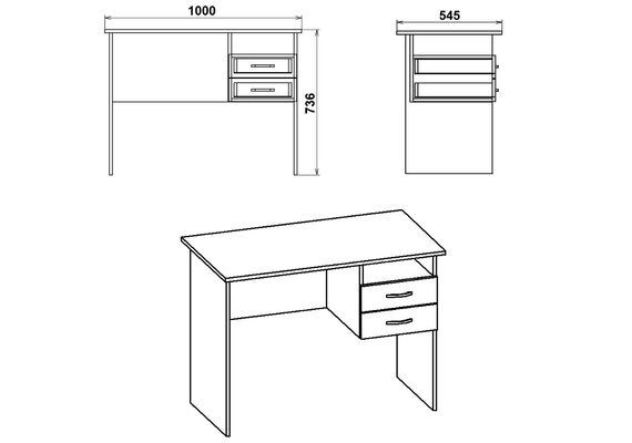 Стіл письмовий Школяр, Колір стільниці: Дуб Крафт золотий - фото 3