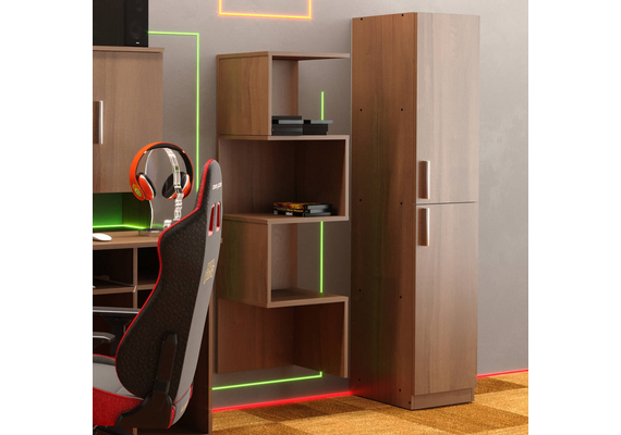 Полиця навісна вертикальна П-26, Колір: Горіх - фото 2