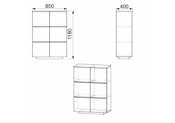 Тумба напольная-2 МГ-5, Цвет: Яблоня - фото 3