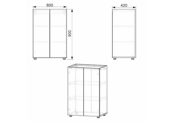 Тумба підлогова-1 МГ-6, Колір: Німфея Альба - фото 3