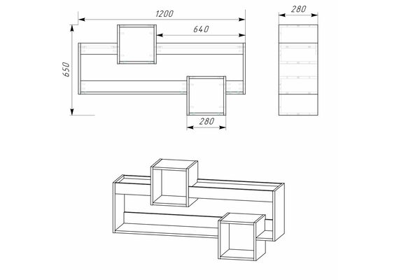 Тумба навісна-2 МГ-6, Колір: Дуб сонома - фото 4