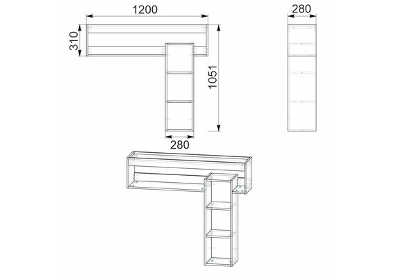 Тумба навесная-3 МГ-6, Цвет: Бук - фото 3