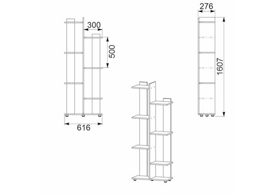 Полка напольная П-29, Цвет: Ольха - фото 3