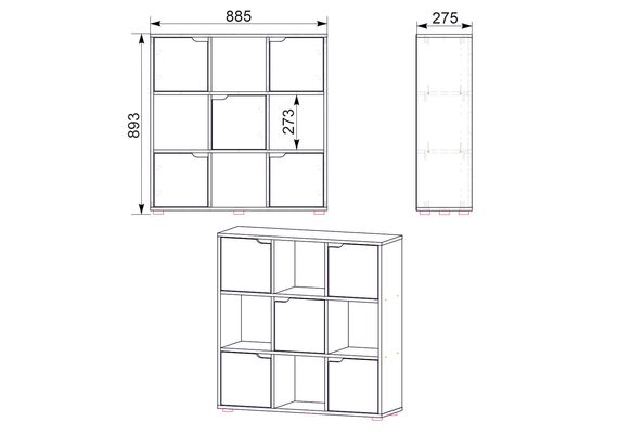 Полиця підлогова з шухлядами П-33, Колір: Венге - фото 3