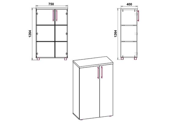 Тумба підлогова-2 МГ-2, Колір: Бук - фото 3