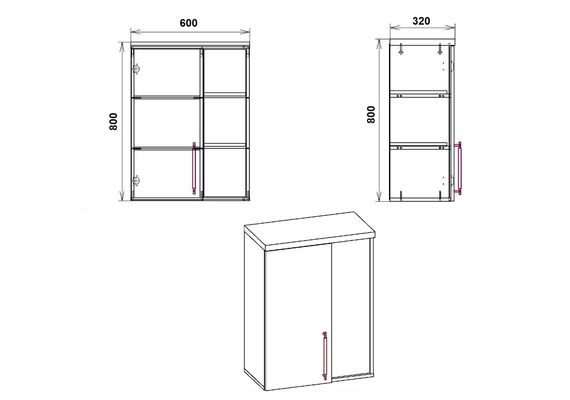 Тумба навісна-2 МГ-2, Колір: Венге - фото 3