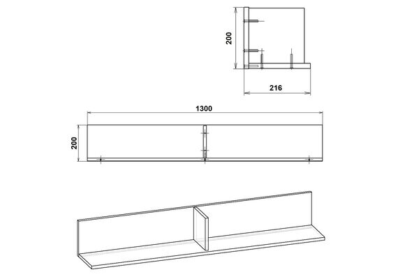 Полиця настінна П-21, Колір: Бук - фото 4