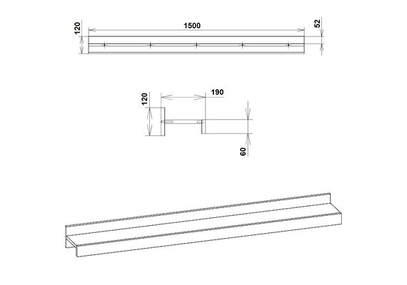 Полка настенная П-23, Цвет: Орех - фото 4