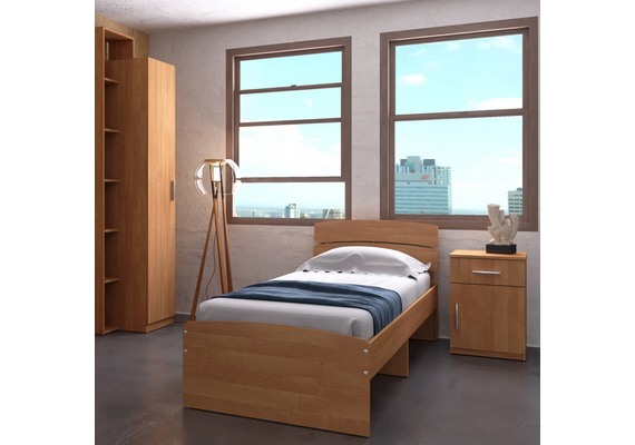 Ліжко односпальне Модерн-80, Колір каркасу (прихована хар. для варіацій): Венге комбі - фото 2