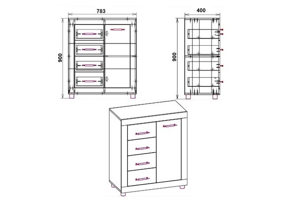 Тумба підлогова-2 МГ-1, Колір: Вільха - фото 3