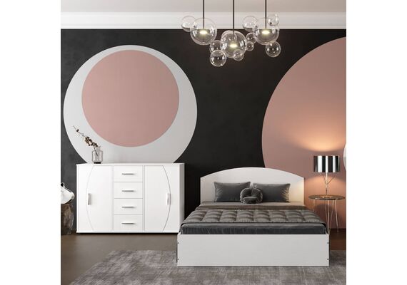 Кровать полуторная - 140, Цвет каркаса (скрытая хар. для вариаций): Орех - фото 2