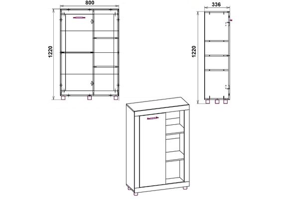 Тумба підлогова-1 МГ-1, Колір: Дуб сонома - фото 3