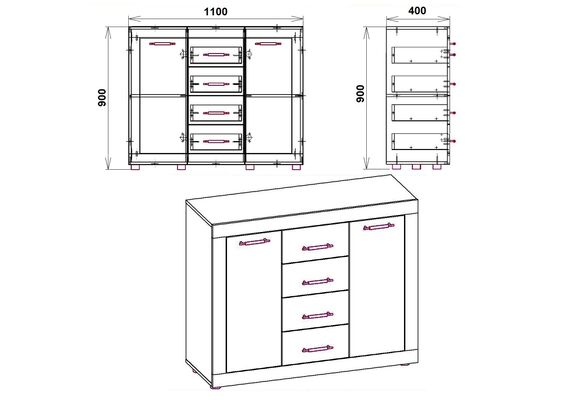 Тумба підлогова-3 МГ-1, Колір: Ательє світлий - фото 3